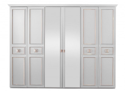 Schlafzimmerschrank Kleiderschrank Schrank Holzschrank Weiß Spiegel