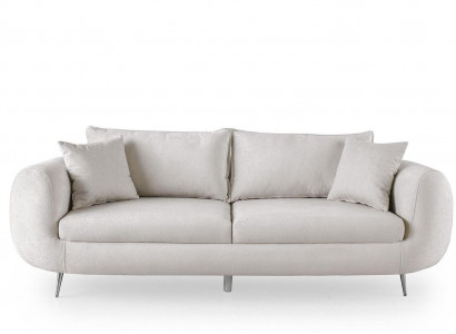 Stoffsofa Dreisitzer Couch Moderne Polstersofa Sofa 3 Sitzer Weiß