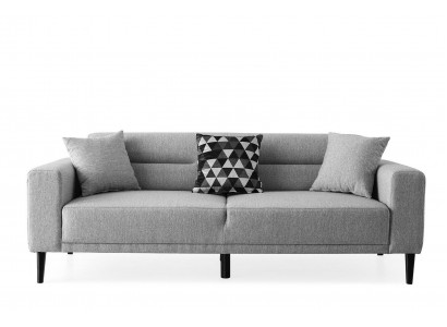 Dreisitzer Couch Polstersofa Stoffsofa Grau Sofa 3 Sitzer Klassischе