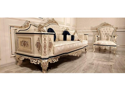 Chesterfield Sofagarnitur Set 3+1 Luxus 2tlg. Stoff Sofa Wohnzimmer