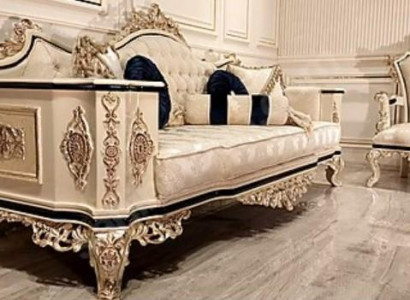 Chesterfield Sofagarnitur Set 3+1 Luxus 2tlg. Stoff Sofa Wohnzimmer