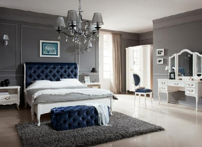 Schlafzimmer Set Designer Chesterfield Bett Nachttische Kommode Schrank Möbel