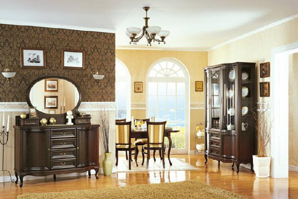 Klassisches Esszimmer Vitrine Kommode Stühle Tisch Chippendale Wohnzimmer 10tlg