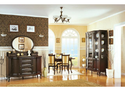 Klassisches Esszimmer Vitrine Kommode Stühle Tisch Chippendale Wohnzimmer 10tlg