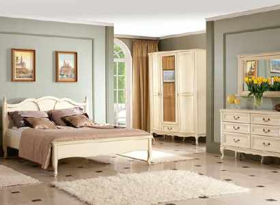 Schlafzimmer Set Bett Kommode Kleiderschrank Nachttisch Italienische Möbel Neu
