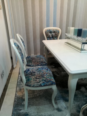 Esstisch designer Sitz Lehnstühle Stuhl Garnitur Tisch + 6 Stühle Set
