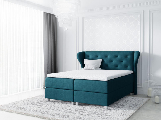 Stoff Boxspringbett Textil Design Doppel Hotel Modern Bett Schlafzimmer Betten