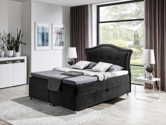 Stoff Boxspringbett Textil Design Doppel Hotel Modern Schlafzimmer Bett Betten
