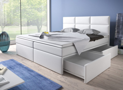 Boxspring Betten Bett Polster Kunstleder Designer Hotel Doppel Luxus Design Neu