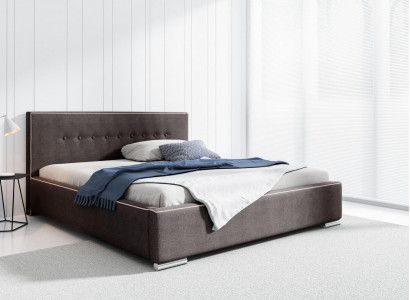 Bettrahmen Doppelbett Bett Ehebett Betten Polsterbett Schlafzimmer Grau Neu