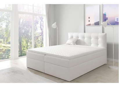 Bett mit Bettkasten Ehebett Boxspringbett Doppelbett Betten Polsterbett Weiß Neu