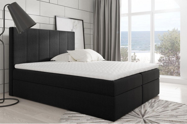 Modernes Bett Schlafzimmer Betten Stoff Boxspringbett Textil Design Doppel Hotel