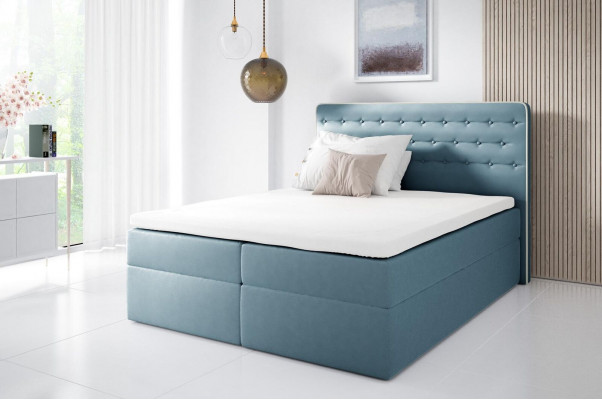 Bett mit Bettkasten Boxspringbett Zeitgenössisch Doppel Hotel 160cm Schlafzimmer