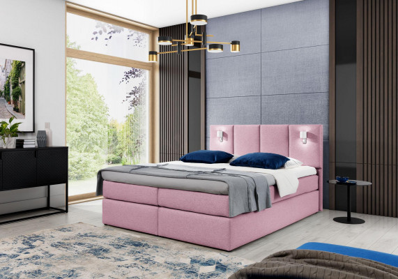 Bett Boxspringbett Schlafzimmer Polster Design Doppel Modern Stoff 200x200