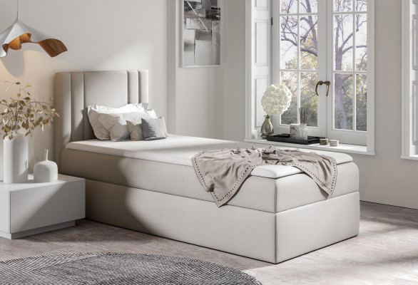 Mini Bett Single Schlafzimmer Betten Polster Design Jugendbett Luxus Stoff