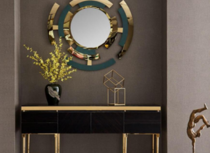Konsolen Tisch Design Möbel Tische Sideboard Medusa Luxus Wohnzimmer