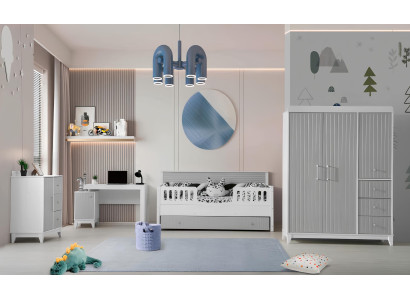 4tlg. Kinderzimmer Ensemble: Komplettmöbel-Set für perfekte Einrichtung