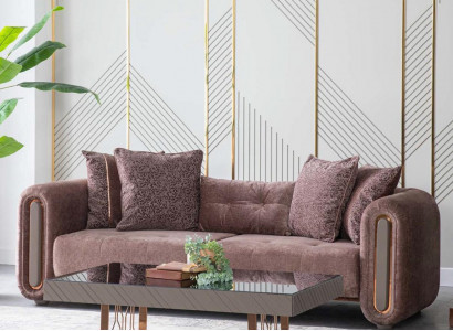 Braune Dreisitzer Couch Sofa Möbel Polster Einrichtung Couchen Sofas Neu