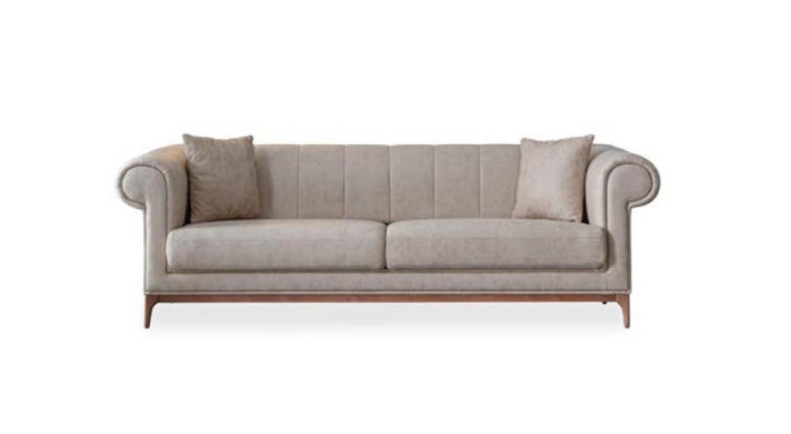 Dreisitzer Beige Couch Sofa Möbel Einrichtung Couchen Sofas Wohnzimmer
