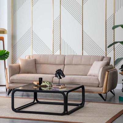 Sofa Couch Garnitur Möbel 3 tlg. Set Sofgarnitur Couchen Einrichtung
