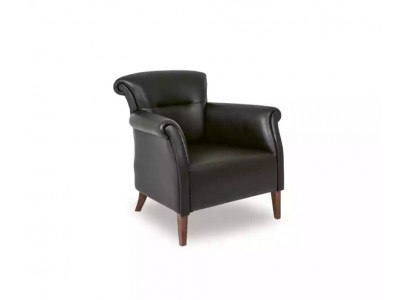 Schwarzer Sessel Büromöbel Luxus Designer Polstersessel Einsitzer Stil