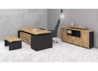 Designer Büromöbel Luxus Arbeitszimmer Set Modernes Designer 3tlg