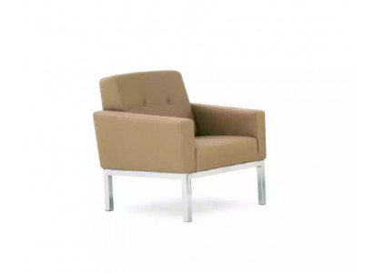 Sessel Büromöbel Arbeitszimmer Beige Sitz Holz Möbel Polstersessel