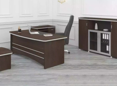 Modernes Büro Set Schreibtisch Schrank Beistelltische Komplettes 4tlg