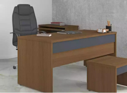 Schreibtisch Büromöbel Arbeitszimmer Holz Tisch Office Büroeinrichtung