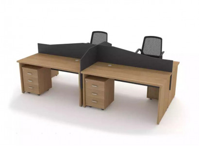 Holzmöbel Büroeinrichtung Großer Schreibtisch Design Arbeitszimmer
