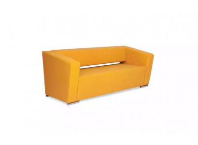 Oranger Dreisitzer Büromöbel Arbeitszimmer Couch Luxus Textilsofa