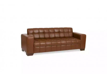 Brauner Dreisitzer Luxus Sofa Büromöbel Büroarrangement Bürodesign