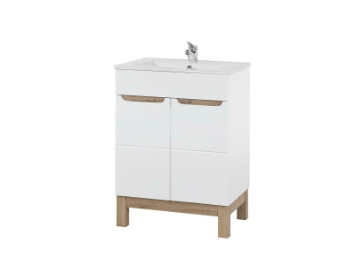 Waschbecken Waschtisch Unterschrank Becken Badezimmer Waschtische 60cm Keramik