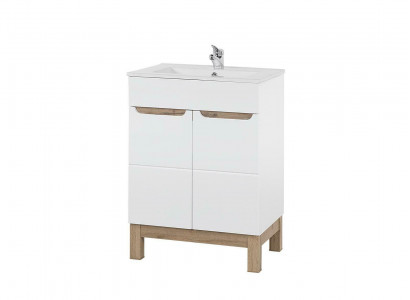 Waschbecken Waschtisch Unterschrank Becken Badezimmer Waschtische 60cm Keramik