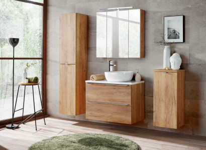 Design Badezimmer Möbel Bad 4 tlg. Set Garnitur Schrank Waschbecken
