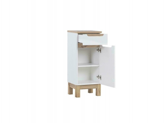 Badmöbel Unterschrank Regale Standfüßen Hochglanz weiß Badschrank