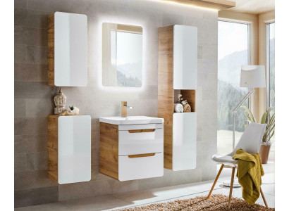 Design Bad Badezimmer Möbel 5tlg. Set Garnitur Schrank Waschbecken