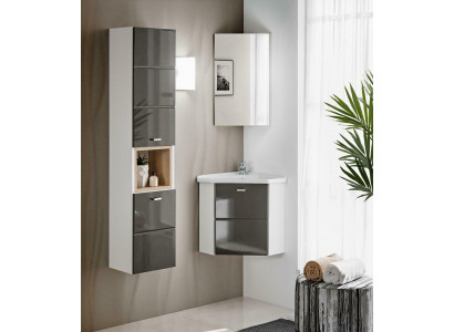 Waschplatz Badmöbel Badezimmer Eckwaschtisch Set Waschtisch