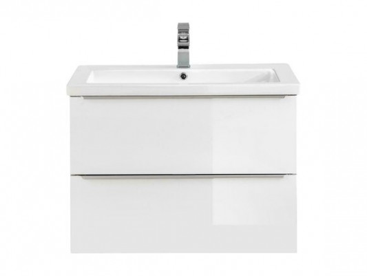 Badmöbel Set 80cm Waschbecken mit Unterschrank Waschtisch Schublade Hängeschrank