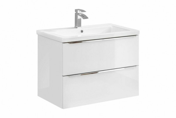 Badmöbel Set 80cm Waschbecken mit Unterschrank Waschtisch Schublade Hängeschrank