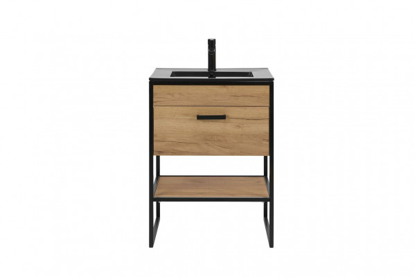 Badmöbel Set 60cm Waschbecken mit Unterschrank Waschtisch Loft Stil