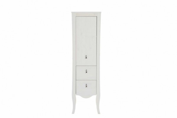 Badmöbel Badezimmer Schrank Holz Hochschrank weiß Badschrank