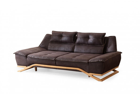 Couch Dreisitzer Stoffsofa Design Sofa 3 Sitzer Polstersofa Schwarz