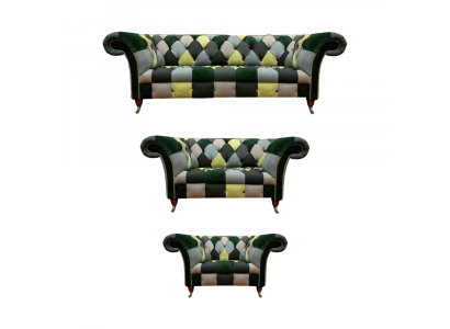 Chesterfield Wohnzimmer Modern Polstermöbel Sofagarnitur 3tlg 3+2+1