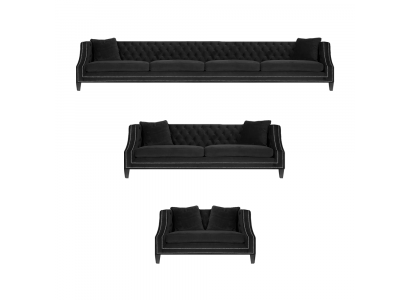 Chesterfield Schwarz Sofagarnitur Sofas Couch Wohnzimmer Sessel Neu Garnitur