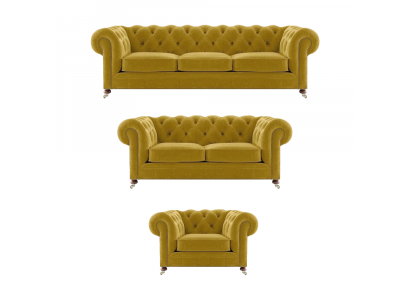 Designer 2x Sofas Wohnzimmer Sessel Chesterfield Luxus Set Chesterfield