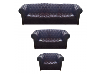 Neu Leder Komplett 3tlg Sofagarnitur Wohnzimmer Luxus Polstermöbel