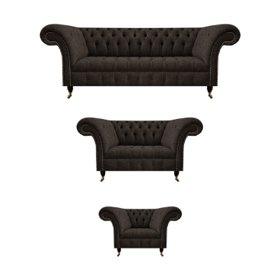 Luxus Komplett Designer Einrichtung Polstermöbel Set 3tlg Sofas Couch