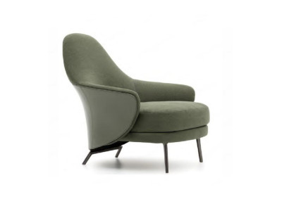 Luxus Sessel gepolsterter Sessel Chaiselongue Wohnzimmer Esszimmer Grün