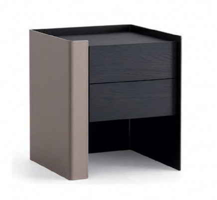 Schwarzer Nachttisch Designer Nachtkonsole Schlafzimmer Holz Möbel Neu
